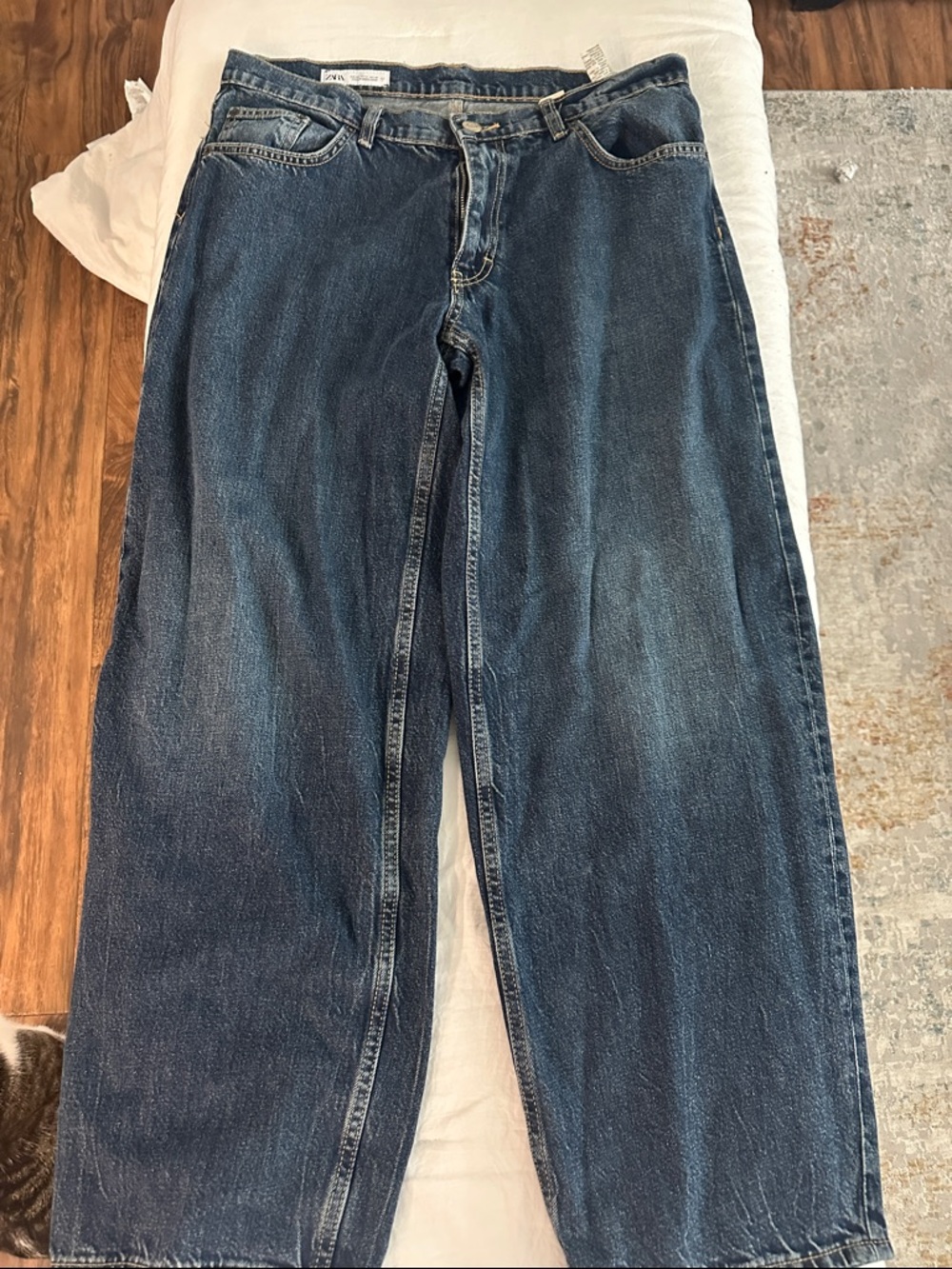Zara Relaxed Straight Dark Blue Women’s Jeans